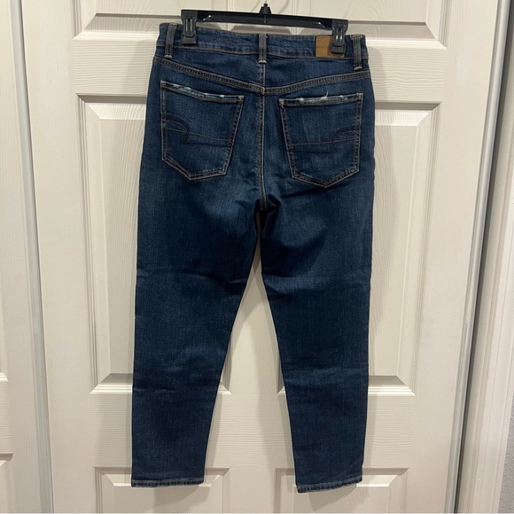 American Eagle Women’s Vintage Hi-Rise Ankle Jeans Size 6 Dark Blue Denim - Picture 7 of 10